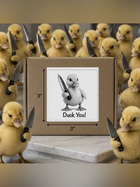 Other - Duck You! Stickers 3”x3”-100ct.